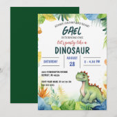 Dinosaur Oerwoud kinderverjaardagsfeestje Kaart (Voorkant / Achterkant)