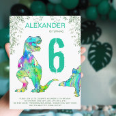 Dinosaur oerwoud party boys Birthday budget Uitnodiging Briefkaart