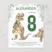 Dinosaur oerwoud T. rex boys Birthday Party Budget (Voorkant)