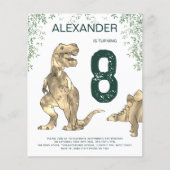 Dinosaur oerwoud T. rex boys Birthday Party Budget (Voorkant)