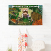 Dinosaur-oerwoud T-rex, foto van wollen mammot Spandoek (Insitu)