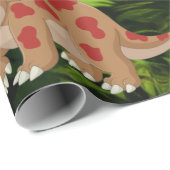 Dinosaur Oerwoud Triceratops Kinder Cadeaupapier (Rol Hoek)