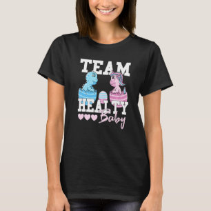 Dinosaur of Unicorn Team Healthy Baby Gender Revea T-shirt