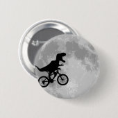 Dinosaur on a Bike In Sky With Moon Fun Ronde Button 5,7 Cm (Voorkant /achterkant)