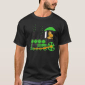 Dinosaur On Train St Patrick's Day Train Irish Sha T-shirt (Voorkant)