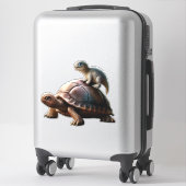 dinosaur on turtle sticker (Koffer)