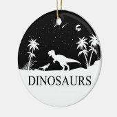 Dinosaur onder de sterren keramisch ornament (Links)