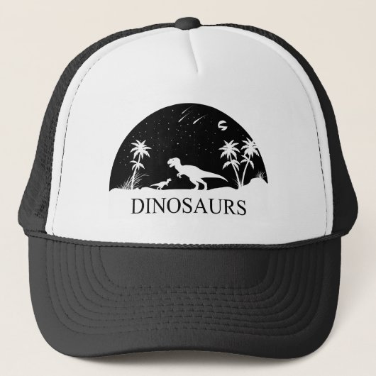 Dinosaur onder de sterren trucker pet (Voorkant)