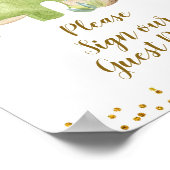 Dinosaur Onderteken ons Baby shower van het Guest Poster (Hoek)