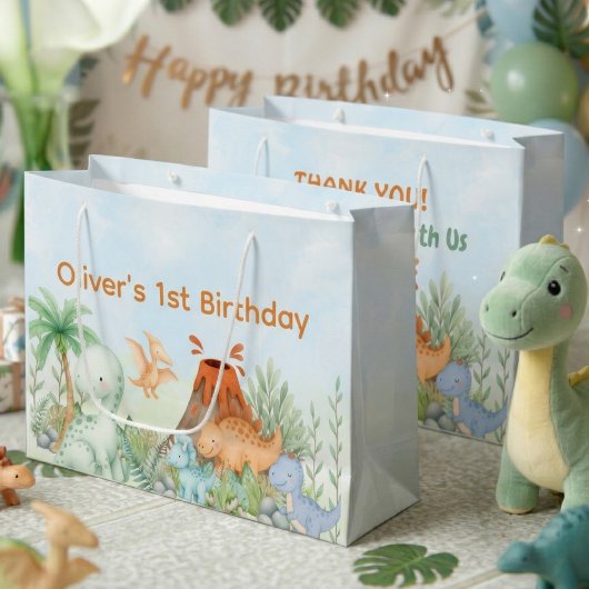 Dinosaur One-A-Saurus 1e verjaardag Groot Cadeauzakje