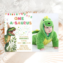 Dinosaur One-A-Saurus 1e verjaardagsfeestje