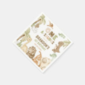 Dinosaur One-A-Saurus 1st Birthday Party Servet (Hoek)