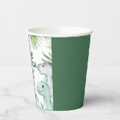 Dinosaur One-A-Saurus Boy 1st Birthday Party Invit Papieren Bekers (Links)