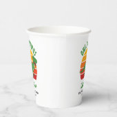 Dinosaur One-A-Saurus Genderneutraal 1e verjaardag Papieren Bekers (Rechts)