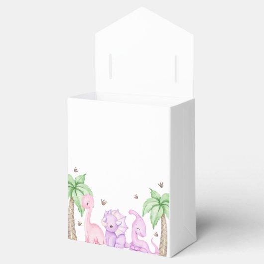 Dinosaur One-A-Saurus Meisje 1e Verjaardagsfeest Bedankdoosjes (Geopend)