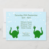 Dinosaur Ontwerp Kinderverjaardagsfeestje Kaart (Achterkant)