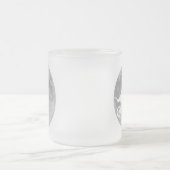 Dinosaur op een bike in Sky met maan Matglas Koffiemok (Center)