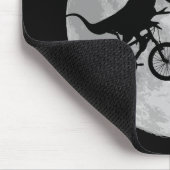 Dinosaur op een bike in Sky met maan Muismat (Hoek)