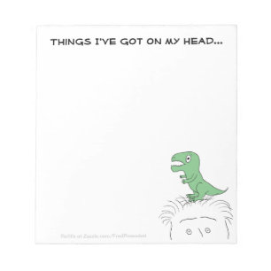 Dinosaur op mijn hoofd! Notitieblok