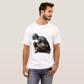 dinosaur op schildpad Kopie T-shirt (Voorkant volledig)