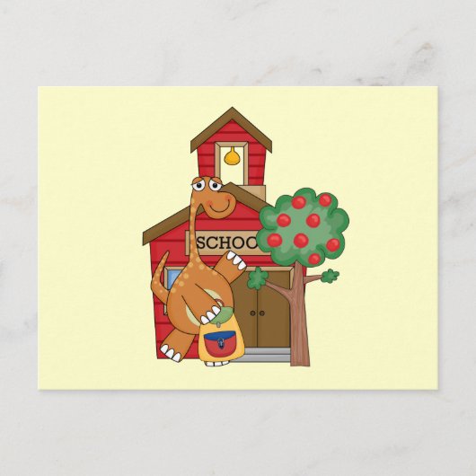 Dinosaur op School t-shirts en cadeautjes Briefkaart (Voorkant)