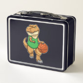 Dinosaur op sport met Basketball (Achterkant)