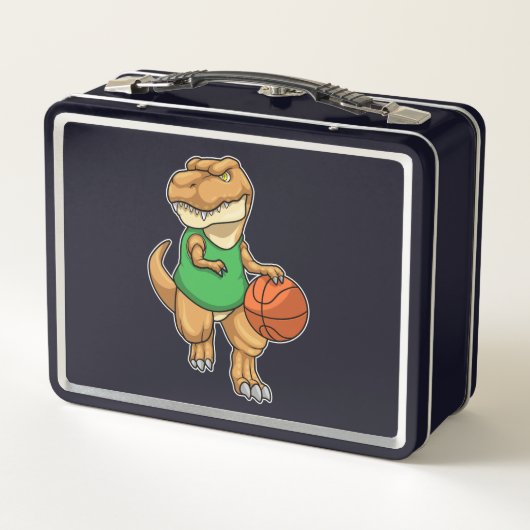 Dinosaur op sport met Basketball (Achterkant)