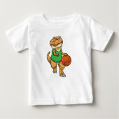 Dinosaur op sport met Basketball (Voorkant)