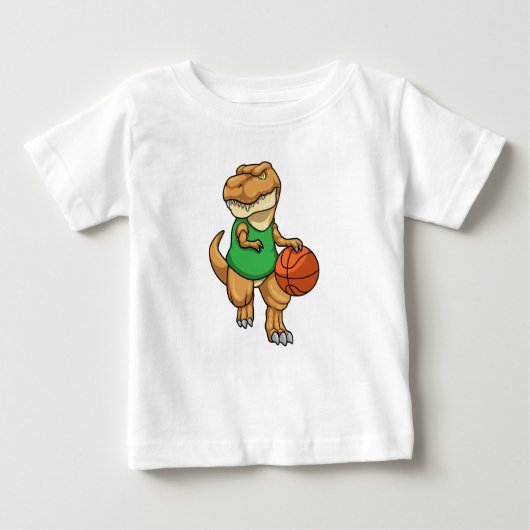 Dinosaur op sport met Basketball (Voorkant)