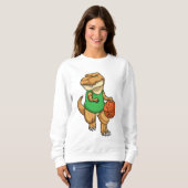 Dinosaur op sport met Basketball Trui (Voorkant volledig)