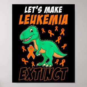 Dinosaur Oranje lint hematoloog reptiel fossiel Poster