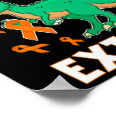 Dinosaur Oranje lint hematoloog reptiel fossiel Poster (Hoek)