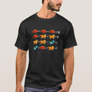 Dinosaur Orde des Operations Quiz Wiskunde Teacher T-shirt