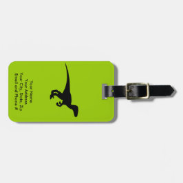 Dinosaur Outline Jurassic Era Bagagelabel