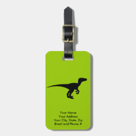 Dinosaur Outline Jurassic Era Bagagelabel
