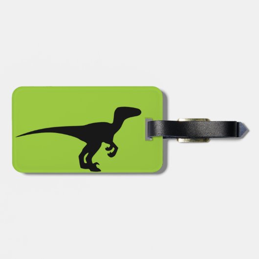 Dinosaur Outline Jurassic Era Bagagelabel (Achterkant horizontaal)