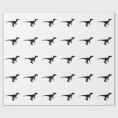 Dinosaur Outline Jurassic Era Cadeaupapier (Vlak)