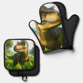 Dinosaur Ovenwant & Pannenlap Set (Voorkant / Achterkant)