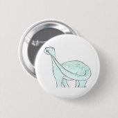 Dinosaur pakt zijn neus aan ronde button 5,7 cm (Voorkant /achterkant)
