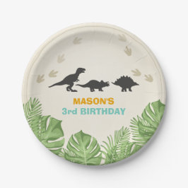 Dinosaur Paper Borden Birthday Dino Party Boy Papieren Bordje