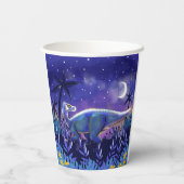 Dinosaur Paper Cups Size: 8oz Paper Cup, Lid: None Papieren Bekers (Achterkant)