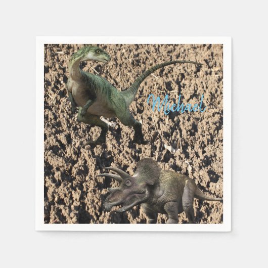Dinosaur Paper Napkins Michael Servet (Voorkant)