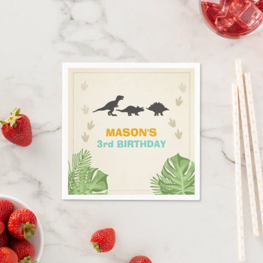 Dinosaur Paper Napkins verjaardag Dino Party Servet (Insitu)