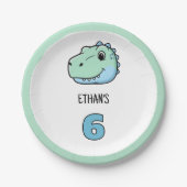 Dinosaur Paper Plates | Dino Theme Party Plates  Papieren Bordje (Voorkant)