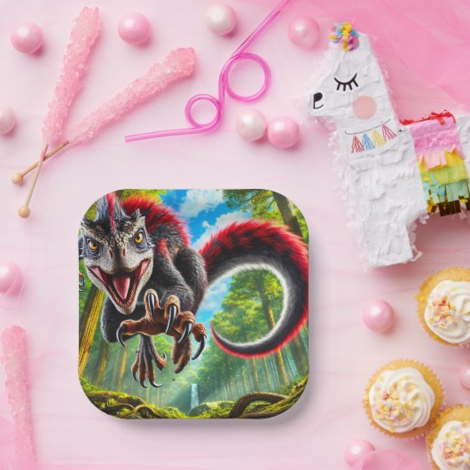 Dinosaur Papieren Bordje (Feest)