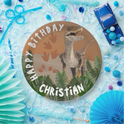 Dinosaur Papieren Bordje (Feest)
