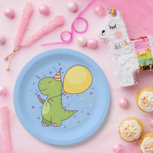 Dinosaur Papieren Bordje (Feest)