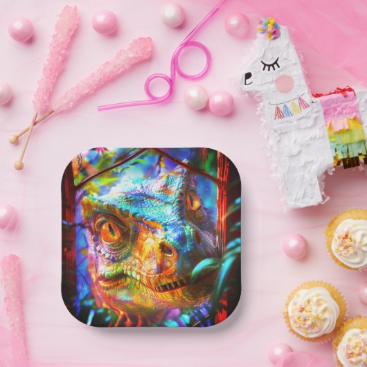 Dinosaur Papieren Bordje (Feest)