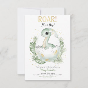 Dinosaur park Baby Shower feest jongen meisje Brul Kaart