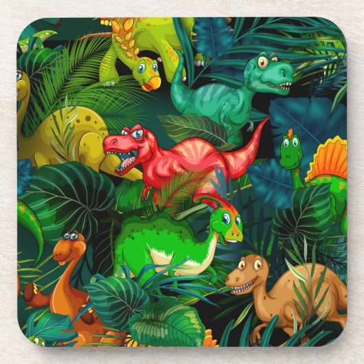 Dinosaur Park Bier Onderzetter (Voorkant)